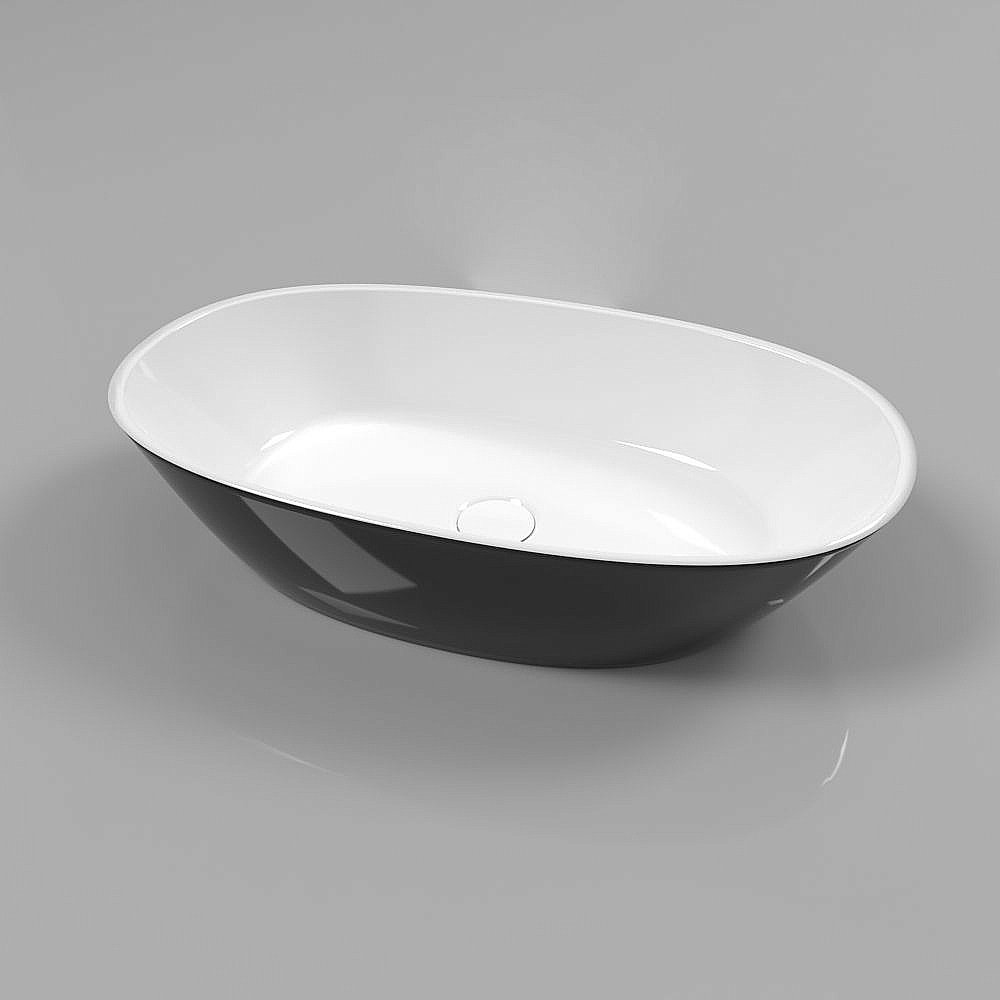 Раковина накладная WhiteCross Amazon 60 0712.060035.10100 черная, белая купить в интернет-магазине Sanbest