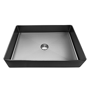 Раковина накладная ABBER Wasser Kreis 51 AF2400GM оружейная сталь купить в интернет-магазине Sanbest