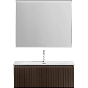 Тумба для раковины Belbagno UNO 100 UNO-1000-1C-SO-СO+BB-8099-100 бежевая матовая для ванной в интернет-магазине Sanbest