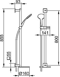 Душевой гарнитур KEUCO IXMO 59587010912 хром купить в интернет-магазине сантехники Sanbest
