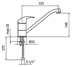 Смеситель для кухни Webert Sax SX920102015 купить в интернет-магазине сантехники Sanbest