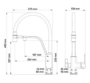 Смеситель для кухни WONZON & WOGHAND WW-88458013-BG(MW) брашированное золото купить в интернет-магазине сантехники Sanbest