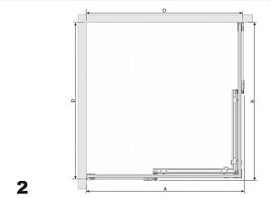 Душевой уголок Ravak Matrix 1WVAA100Z1 100x100 профиль белый/прозрачное стекло купить в интернет-магазине Sanbest