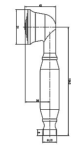 Душевая лейка Kaiser SH-151 белая/бронза купить в интернет-магазине сантехники Sanbest