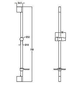 Штанга для душа Bravat D141C купить в интернет-магазине сантехники Sanbest