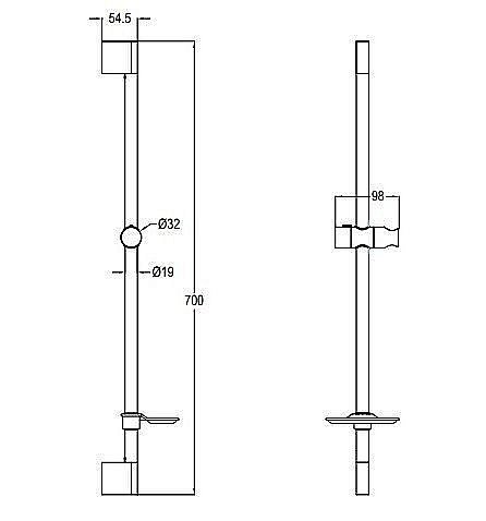 Штанга для душа Bravat D141C купить в интернет-магазине сантехники Sanbest