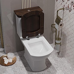 Унитаз-компакт напольный Опадирис Риспекто OS39724A белый, с бачком, с крышкой микролифт купить в интернет-магазине Sanbest