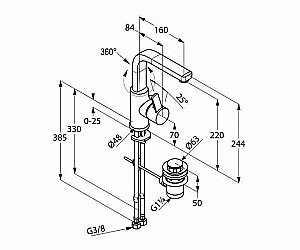 Смеситель для раковины Kludi Zenta 420250575 купить в интернет-магазине сантехники Sanbest