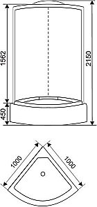 Душевая кабина ARCUS AS-113G купить в интернет-магазине Sanbest