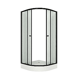 Душевой уголок с поддоном Niagara Eco NG-003-14MT 80х80 профиль черный матовый/стекло матовое купить в интернет-магазине Sanbest