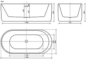 Акриловая ванна Sancos Fiori 170х80 FB04 белая купить в интернет-магазине Sanbest