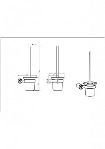 Ершик для унитаза CeramaLux Virginia 94313A хром купить в интернет-магазине сантехники Sanbest