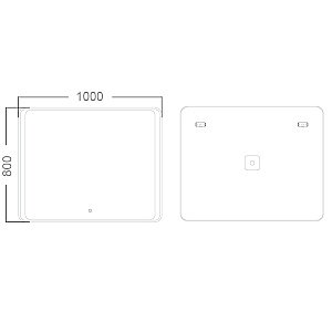 Зеркало Loranto Скай CS00098012 100х80 сенсорный выключатель в ванную от интернет-магазине сантехники Sanbest