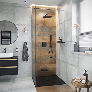 Душевая система Excellent Keria AREX.SET.2048BL черная матовая купить в интернет-магазине сантехники Sanbest