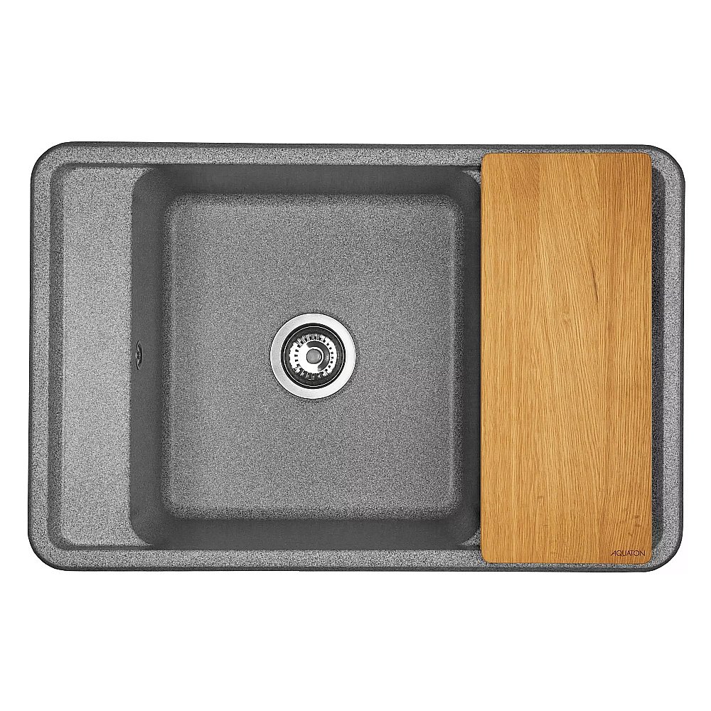 Мойка кухонная Акватон Беллис 78 серая купить в интернет-магазине сантехники Sanbest
