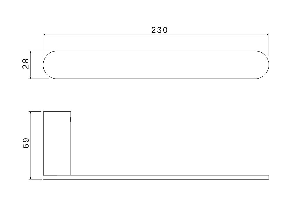 Полотенцедержатель Aquatek Лира AQ4419MB 23 черный матовый купить в интернет-магазине сантехники Sanbest