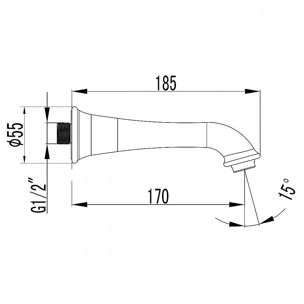 Излив для ванны Lemark LM4881C купить в интернет-магазине сантехники Sanbest