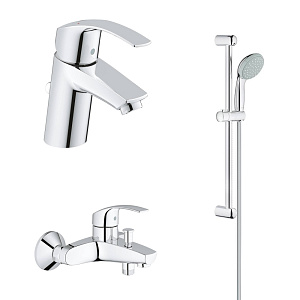 Набор смесителей для ванной Grohe Eurosmart 124446 хром купить в интернет-магазине сантехники Sanbest