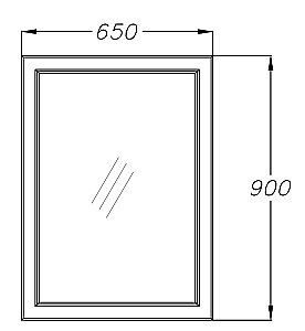 Зеркало Опадирис Омега 65 белое матовое в ванную от интернет-магазине сантехники Sanbest