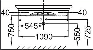Тумба с раковиной Jacob Delafon PRESQU'ILE EB1101 130 EB1101-N21+E4445-00 серая для ванной в интернет-магазине Sanbest