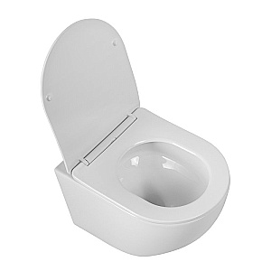 Унитаз подвесной BelBagno Sfera-Tor BB046CH-TOR/SC белый, безободковый, с крышкой микролифт, слив-торнадо купить в интернет-магазине Sanbest