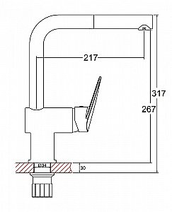 Смеситель для кухни Agger Gorgeous A0200600 хром купить в интернет-магазине сантехники Sanbest