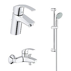 Набор смесителей для ванной Grohe Eurosmart 124446 хром купить в интернет-магазине сантехники Sanbest