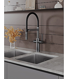 Смеситель для кухни Agger Elegant A3252555 оружейная сталь матовая купить в интернет-магазине сантехники Sanbest