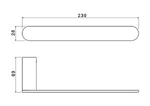 Полотенцедержатель Aquatek Лира AQ4419MB 23 черный матовый купить в интернет-магазине сантехники Sanbest