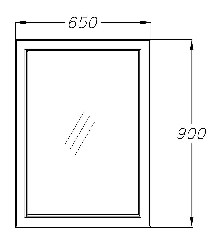 Зеркало Опадирис Омега 65 белое матовое в ванную от интернет-магазине сантехники Sanbest