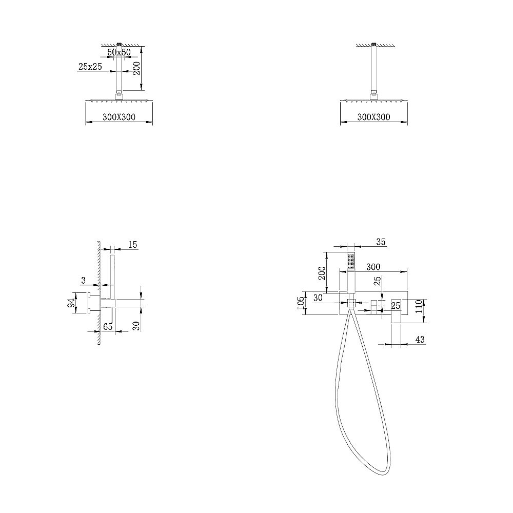 Душевая система ABBER Daheim AF8221W белый матовый купить в интернет-магазине сантехники Sanbest