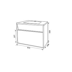 Тумба с раковиной IDDIS Esper ESP60W0i95K 60 белая для ванной в интернет-магазине Sanbest