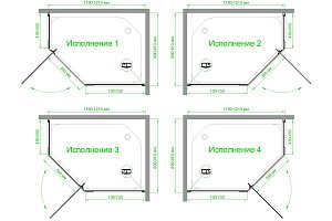 Душевой уголок Royal Bath TR RB1290TR-T-BL 90х120 прозрачное стекло/профиль черный купить в интернет-магазине Sanbest