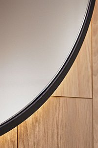 Зеркало Art&Max ASTI AM-Ast-800-DS-FNC-Nero в ванную от интернет-магазине сантехники Sanbest