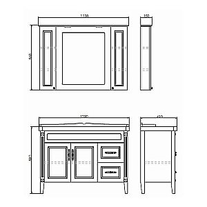 Зеркальный шкаф Comforty Палермо 120 купить в интернет-магазине сантехники Sanbest