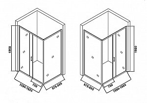Душевой уголок Orange E23-16090TCR 160х90 стекло прозрачное/профиль хром купить в интернет-магазине Sanbest