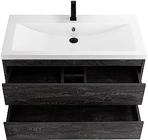 Тумба с раковиной Art&Max Family-M 100 подвесная, железный камень для ванной в интернет-магазине Sanbest
