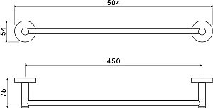 Полотенцедержатель Aquatek Европа AQ4120MB черный матовый купить в интернет-магазине сантехники Sanbest