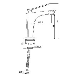 Смеситель для раковины Comforty FC088A-CMT черный матовый купить в интернет-магазине сантехники Sanbest