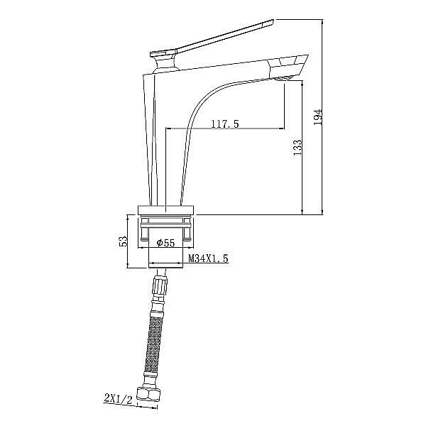 Смеситель для раковины Comforty FC088A-CMT черный матовый купить в интернет-магазине сантехники Sanbest