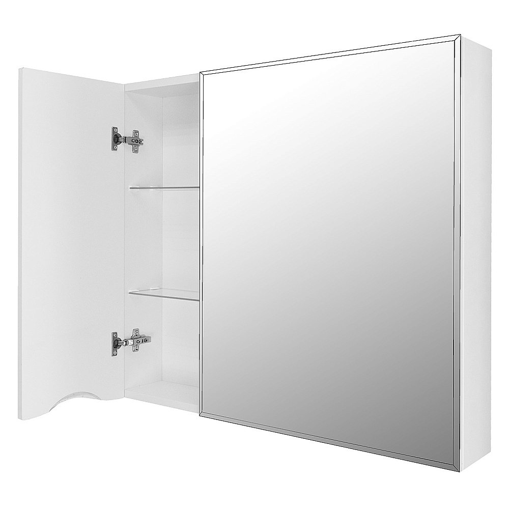 Зеркало со шкафом Loranto Santorini 80 белый купить в интернет-магазине сантехники Sanbest