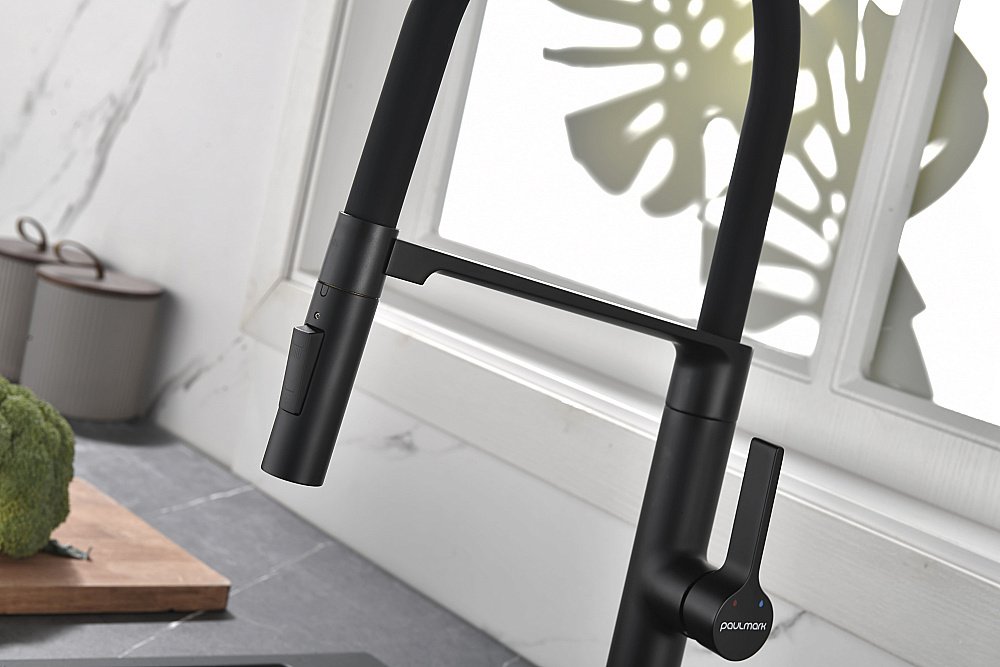 Смеситель для кухни Paulmark Barrel Ba214029-AN антрацит купить в интернет-магазине сантехники Sanbest