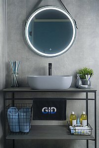 Раковина накладная Gid Geometrico 50 Gm1302 53336 серая матовая купить в интернет-магазине Sanbest
