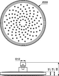 Верхний душ Ideal Standard IDEALRAIN BD140XG купить в интернет-магазине сантехники Sanbest