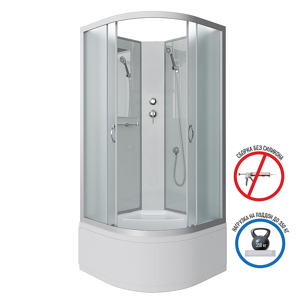 Душевая кабина Niagara Classic NG-2309-14BK 100х100 купить в интернет-магазине Sanbest