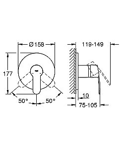 Смеситель для душа Grohe Eurostyle Cosmopolitan 24051002 купить в интернет-магазине сантехники Sanbest