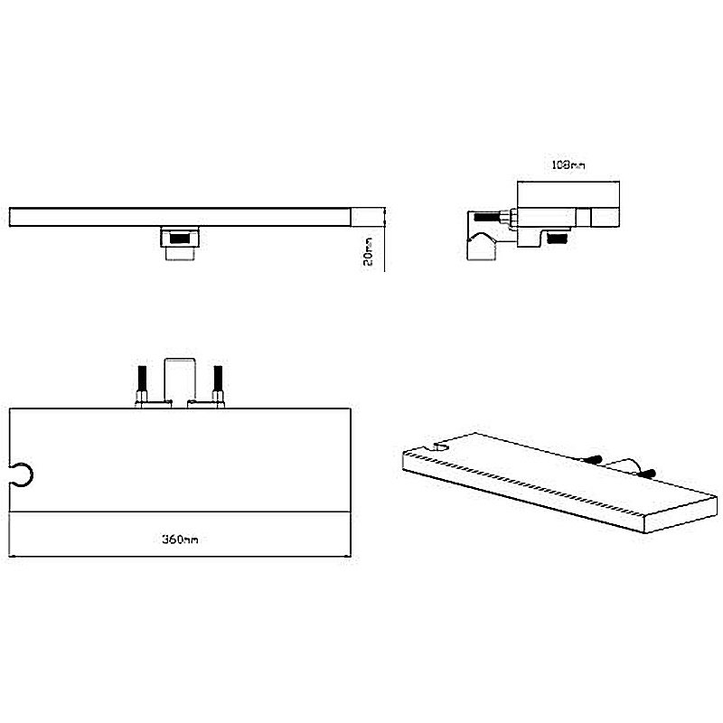 Душевая система Vincea Inspire VSFW-3I21T2RCH хром купить в интернет-магазине сантехники Sanbest