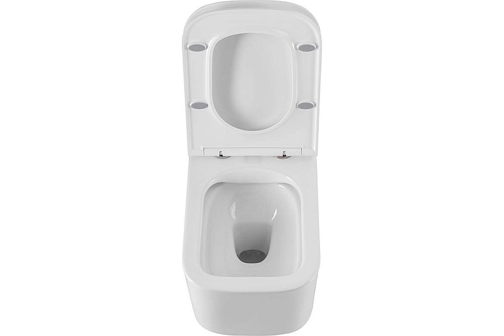 Унитаз подвесной Art&Max LATINA AM215CHR/SC белый, с сиденьем микролифт, безободковый купить в интернет-магазине Sanbest