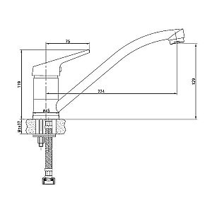 Смеситель для кухни Aquanet Round Handle SD90705 купить в интернет-магазине сантехники Sanbest