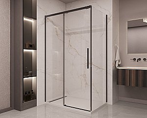 Душевой уголок Vincea Stella 120х90 VSR-1ST9012CLB стекло прозрачное/профиль черный купить в интернет-магазине Sanbest